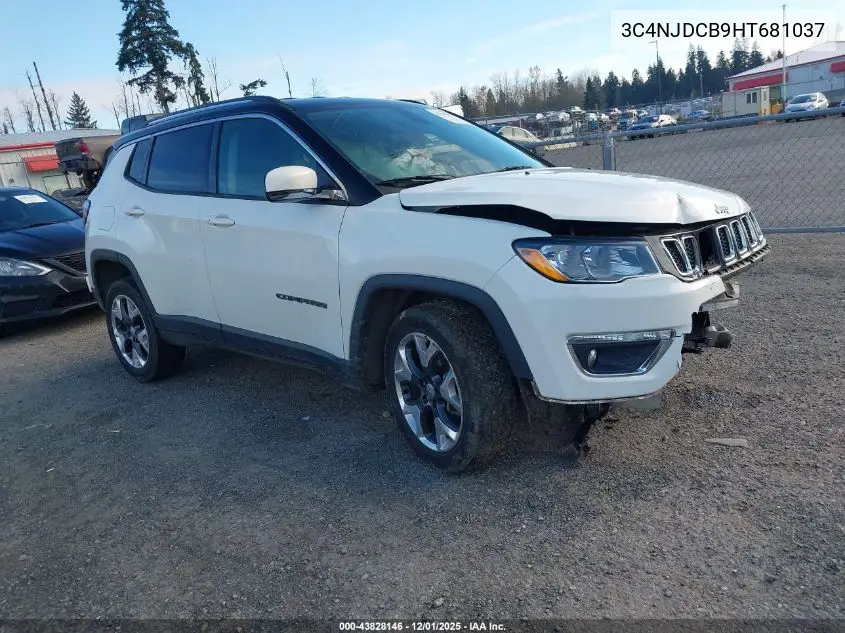 3C4NJDCB9HT681037 2017 Jeep New Compass Limited 4X4