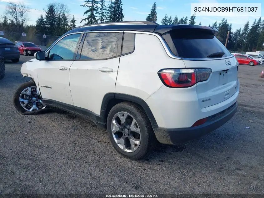 3C4NJDCB9HT681037 2017 Jeep New Compass Limited 4X4