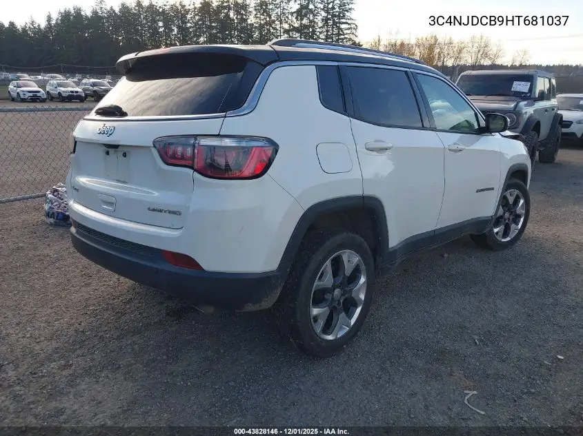 3C4NJDCB9HT681037 2017 Jeep New Compass Limited 4X4