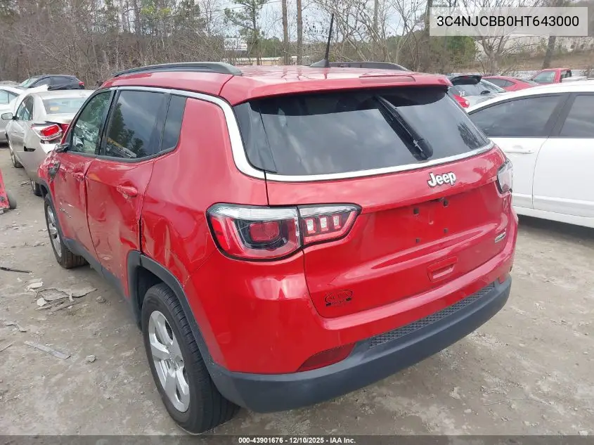 3C4NJCBB0HT643000 2017 Jeep New Compass Latitude Fwd