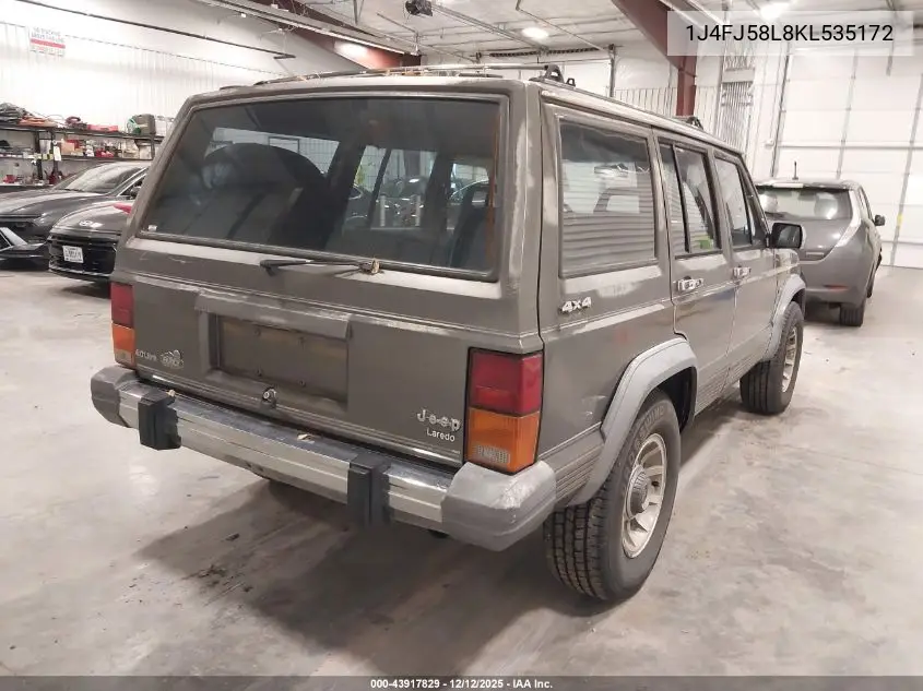 1J4FJ58L8KL535172 1989 Jeep Cherokee Laredo