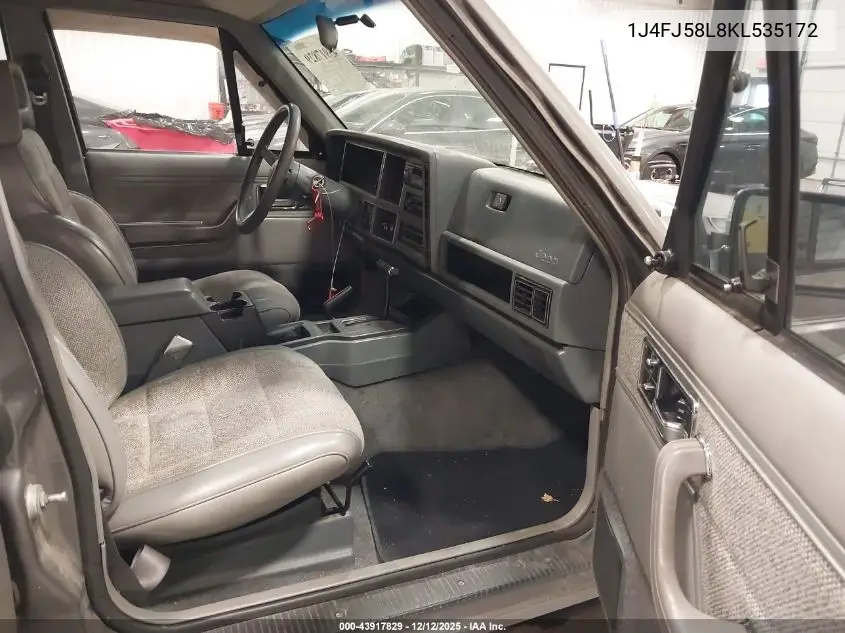 1J4FJ58L8KL535172 1989 Jeep Cherokee Laredo