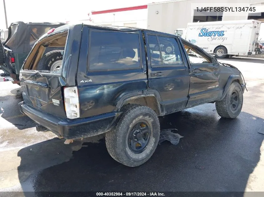 1J4FF58S5YL134745 2000 Jeep Cherokee Classic