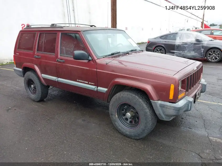 1J4FF48S4YL259908 2000 Jeep Cherokee Sport