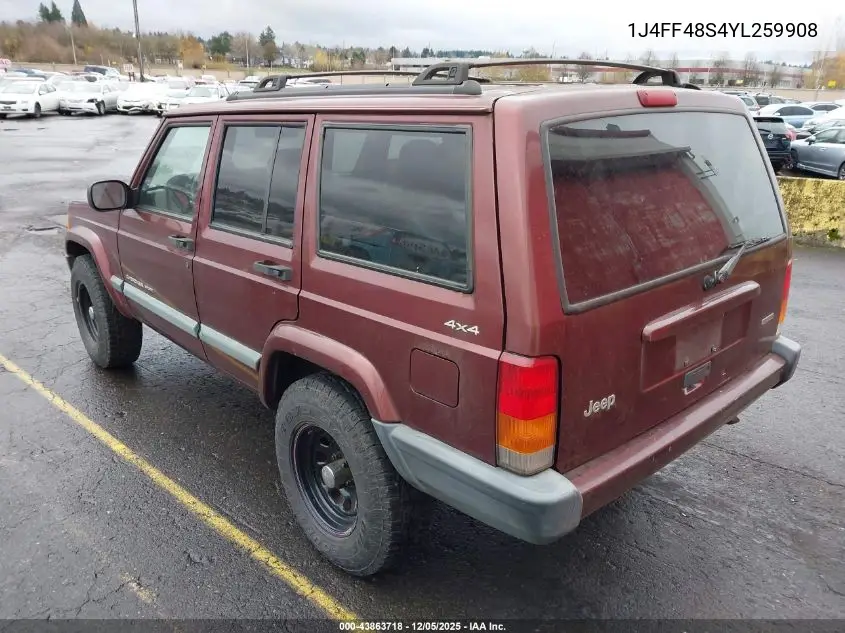 1J4FF48S4YL259908 2000 Jeep Cherokee Sport