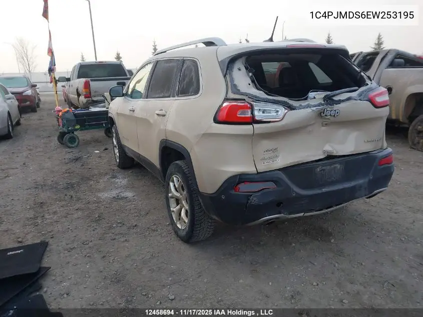 1C4PJMDS6EW253195 2014 Jeep Cherokee Limited