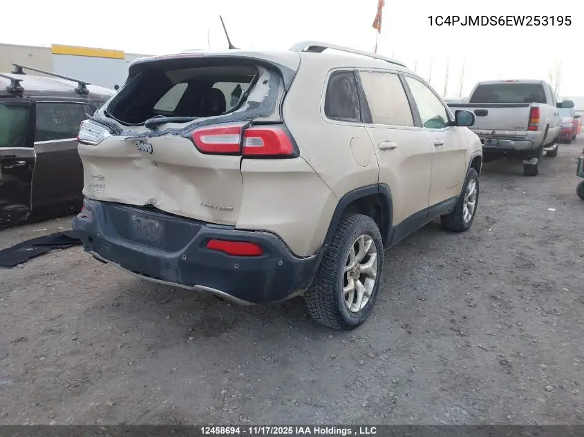 1C4PJMDS6EW253195 2014 Jeep Cherokee Limited