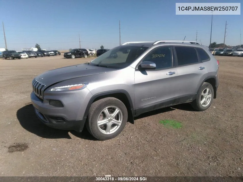 2014 Jeep Cherokee Sport VIN: 1C4PJMAS8EW250707 Lot: 30043318