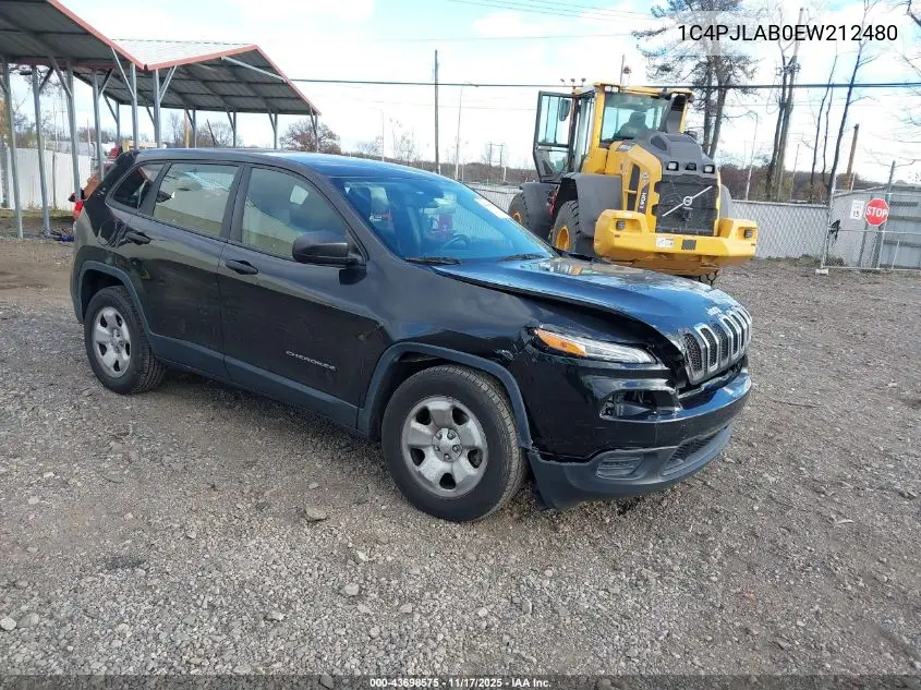 1C4PJLAB0EW212480 2014 Jeep Cherokee Sport