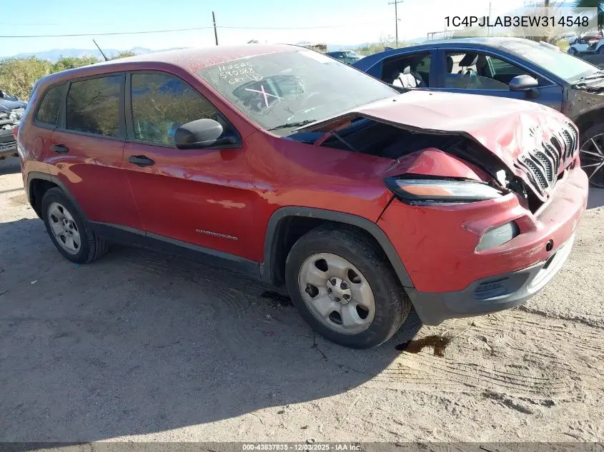 1C4PJLAB3EW314548 2014 Jeep Cherokee Sport