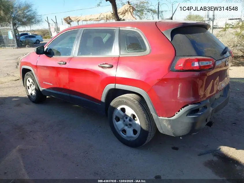 1C4PJLAB3EW314548 2014 Jeep Cherokee Sport