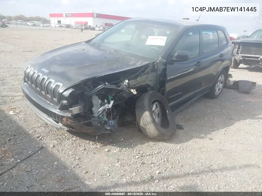 1C4PJMAB7EW141445 2014 Jeep Cherokee Sport