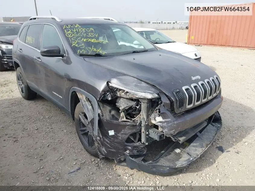 1C4PJMCB2FW664354 2015 Jeep Cherokee North