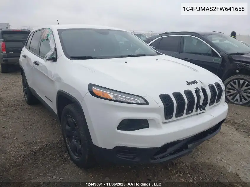 1C4PJMAS2FW641658 2015 Jeep Cherokee Sport