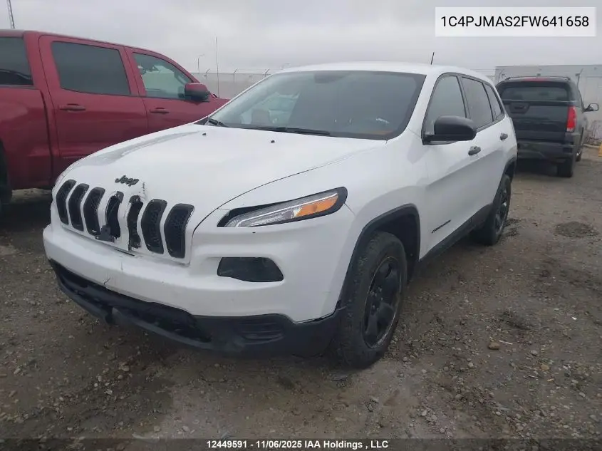 1C4PJMAS2FW641658 2015 Jeep Cherokee Sport