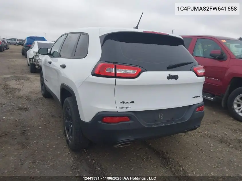 1C4PJMAS2FW641658 2015 Jeep Cherokee Sport