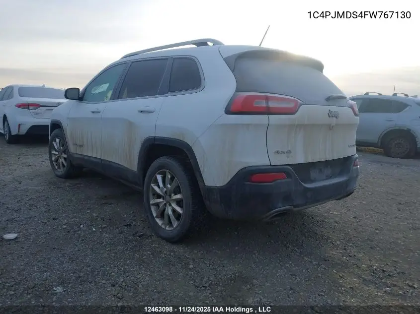 1C4PJMDS4FW767130 2015 Jeep Cherokee Limited