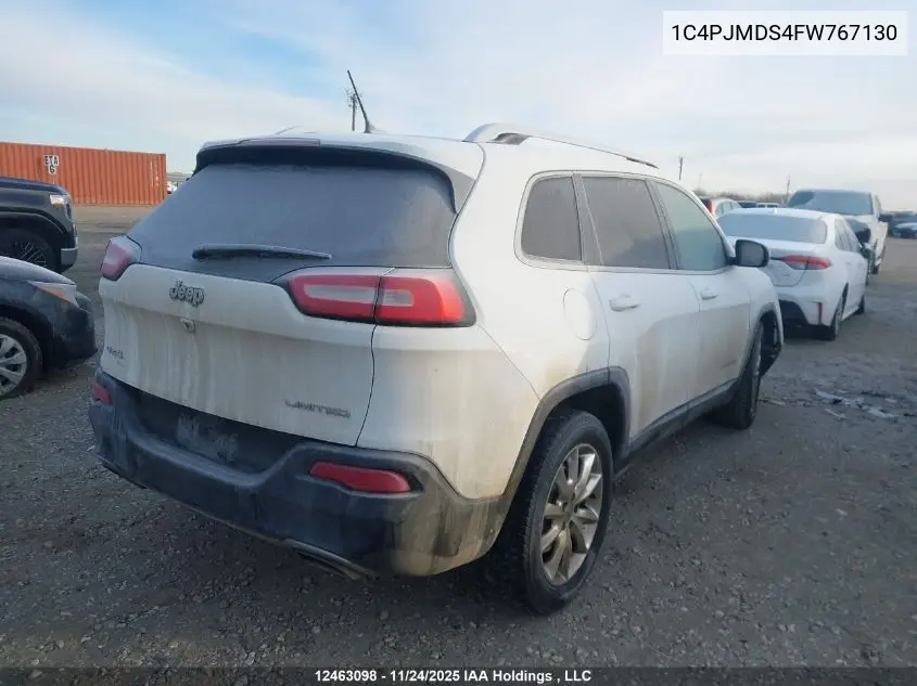 1C4PJMDS4FW767130 2015 Jeep Cherokee Limited