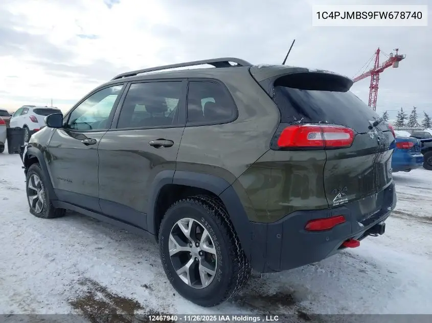 1C4PJMBS9FW678740 2015 Jeep Cherokee Trailhawk