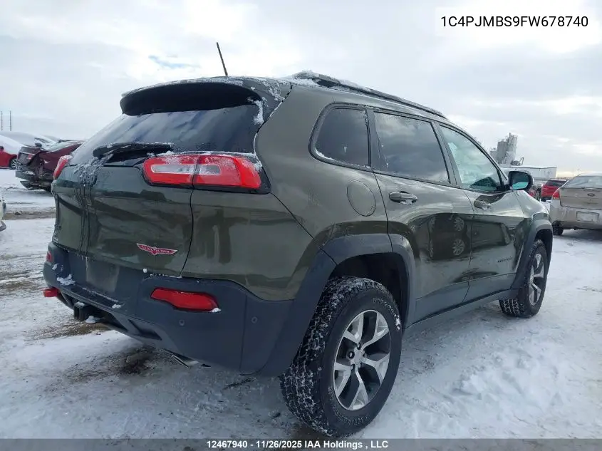 1C4PJMBS9FW678740 2015 Jeep Cherokee Trailhawk