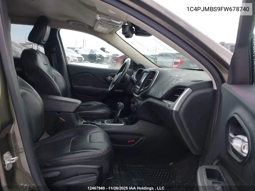1C4PJMBS9FW678740 2015 Jeep Cherokee Trailhawk