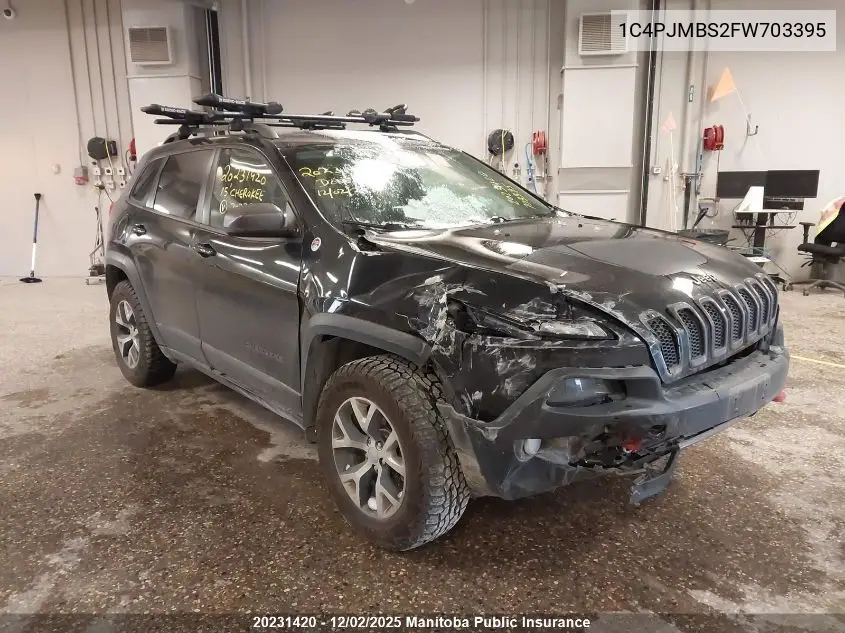 1C4PJMBS2FW703395 2015 Jeep Cherokee Trailhawk