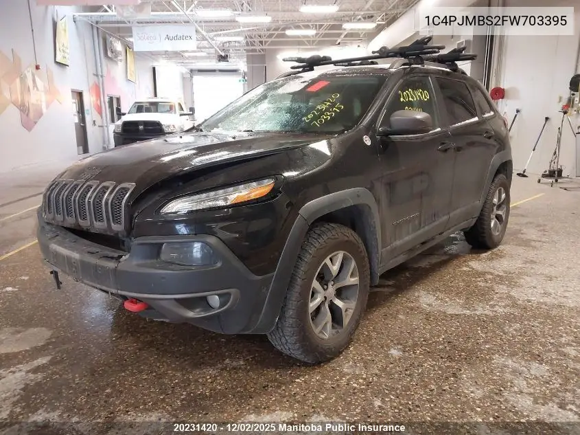 1C4PJMBS2FW703395 2015 Jeep Cherokee Trailhawk