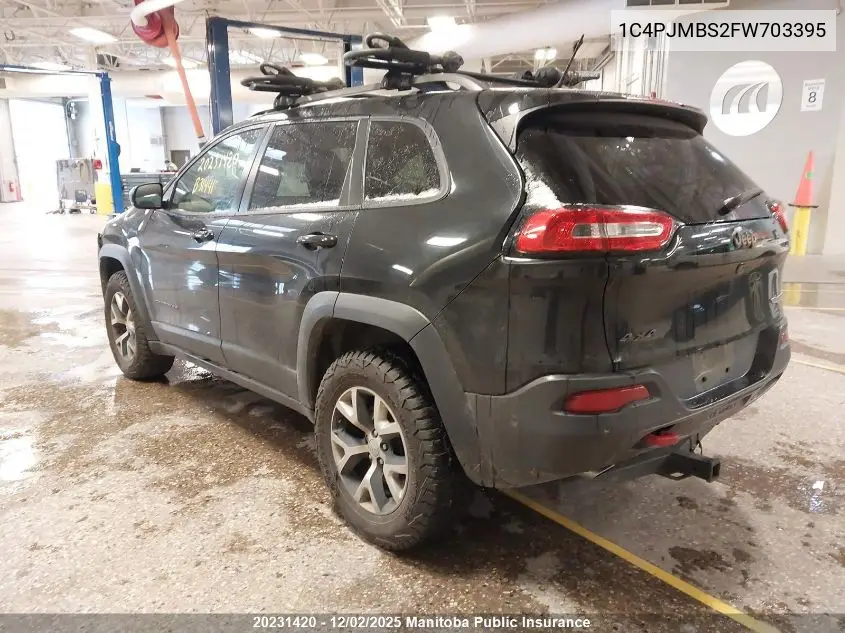 1C4PJMBS2FW703395 2015 Jeep Cherokee Trailhawk
