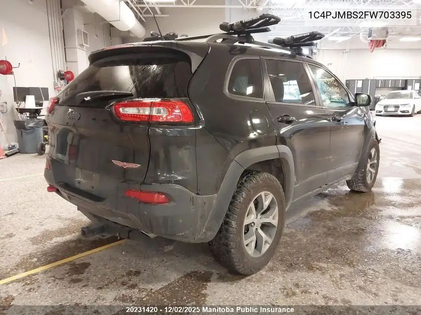 1C4PJMBS2FW703395 2015 Jeep Cherokee Trailhawk
