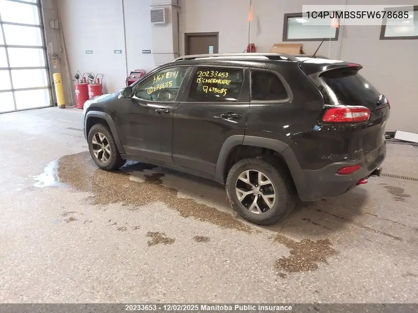 1C4PJMBS5FW678685 2015 Jeep Cherokee Trailhawk