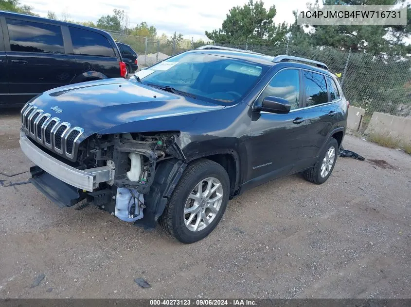 2015 Jeep Cherokee Latitude VIN: 1C4PJMCB4FW716731 Lot: 40273123