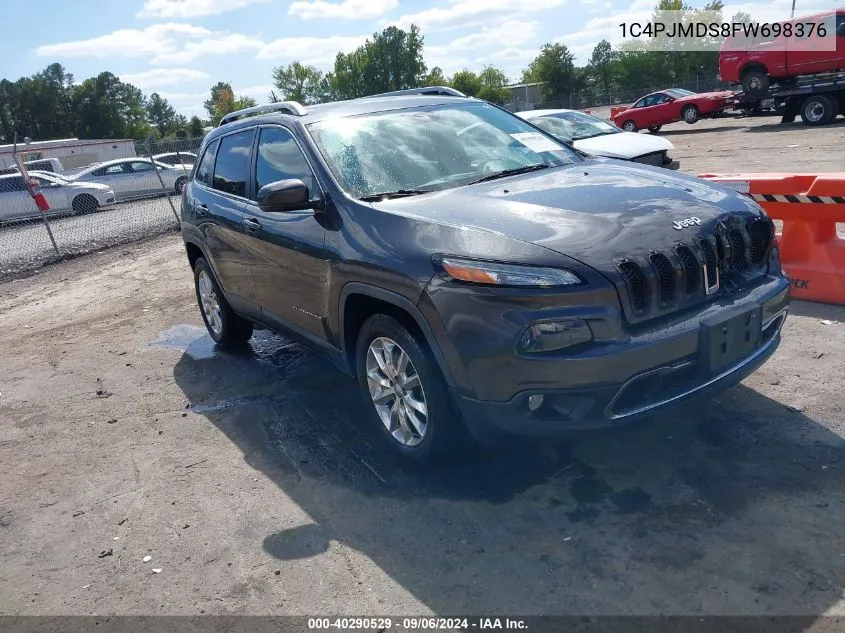 2015 Jeep Cherokee Limited VIN: 1C4PJMDS8FW698376 Lot: 40290529