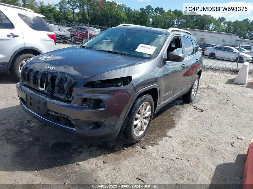 2015 Jeep Cherokee Limited VIN: 1C4PJMDS8FW698376 Lot: 40290529