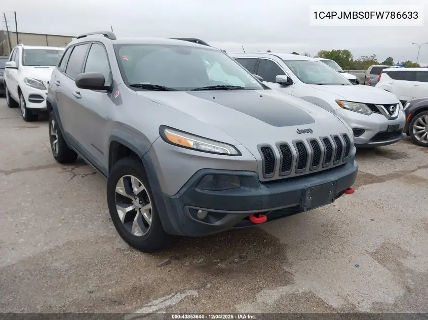 1C4PJMBS0FW786633 2015 Jeep Cherokee Trailhawk