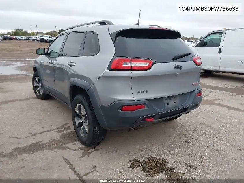 1C4PJMBS0FW786633 2015 Jeep Cherokee Trailhawk