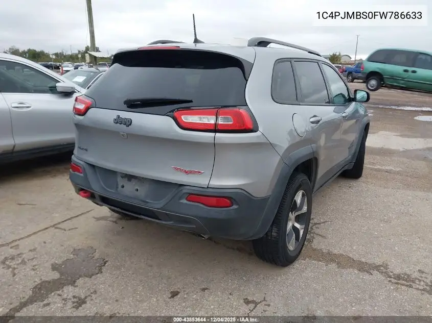 1C4PJMBS0FW786633 2015 Jeep Cherokee Trailhawk