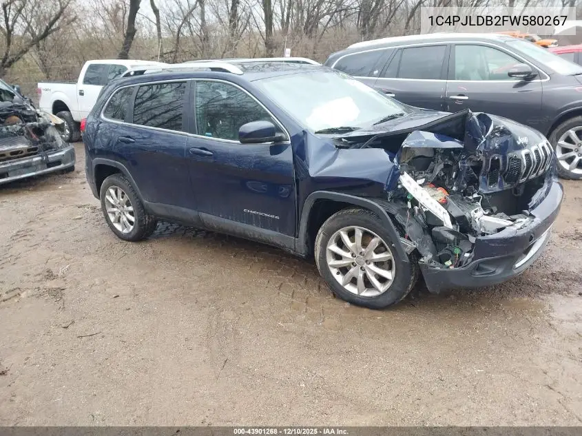 1C4PJLDB2FW580267 2015 Jeep Cherokee Limited