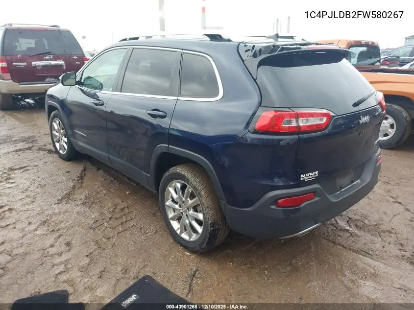 1C4PJLDB2FW580267 2015 Jeep Cherokee Limited