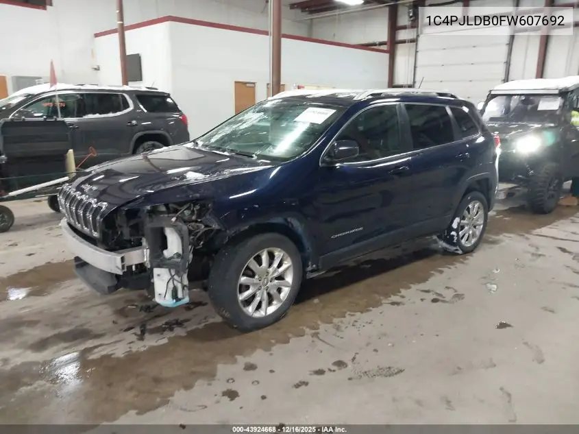 1C4PJLDB0FW607692 2015 Jeep Cherokee Limited