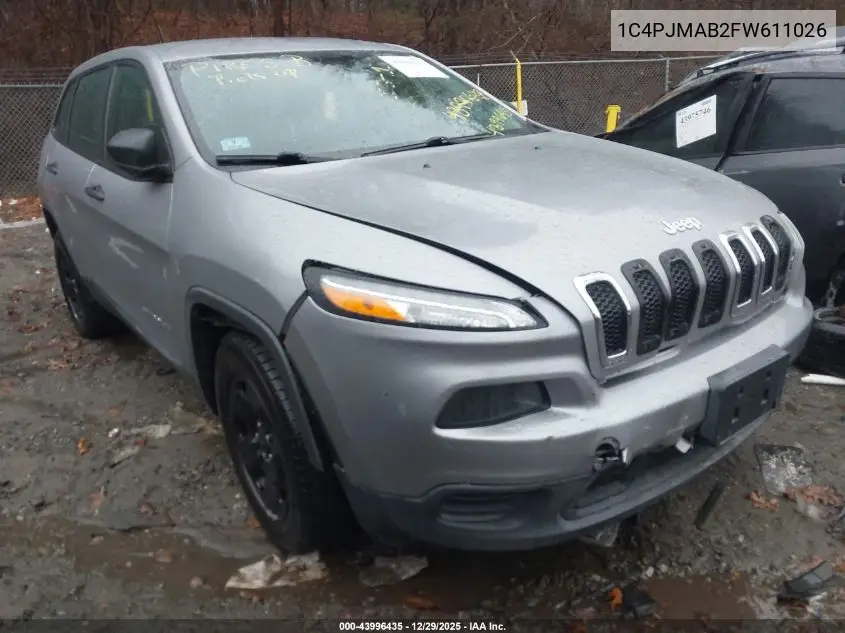 1C4PJMAB2FW611026 2015 Jeep Cherokee Sport