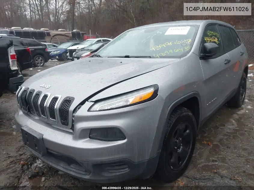 1C4PJMAB2FW611026 2015 Jeep Cherokee Sport