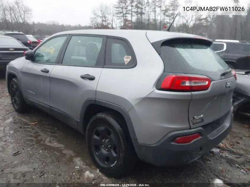 1C4PJMAB2FW611026 2015 Jeep Cherokee Sport