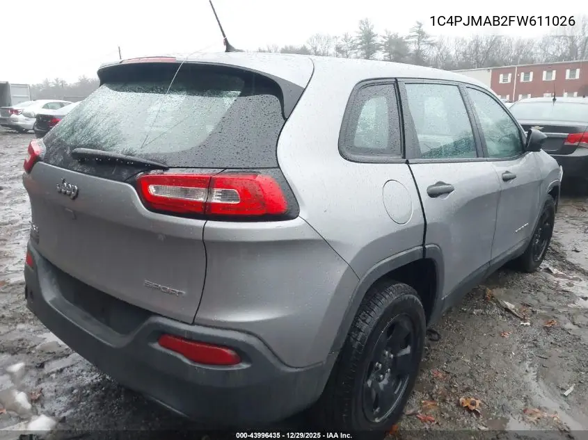1C4PJMAB2FW611026 2015 Jeep Cherokee Sport