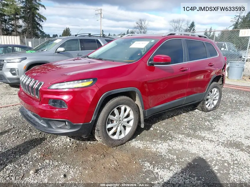 1C4PJMDSXFW633593 2015 Jeep Cherokee Limited