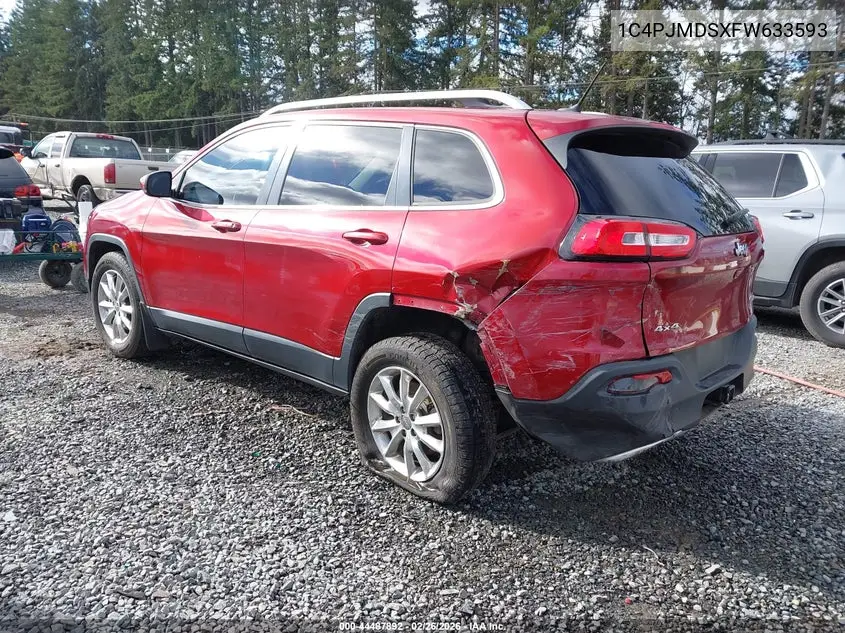 1C4PJMDSXFW633593 2015 Jeep Cherokee Limited