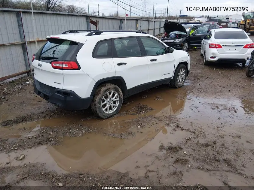 1C4PJMAB0FW752399 2015 Jeep Cherokee Sport