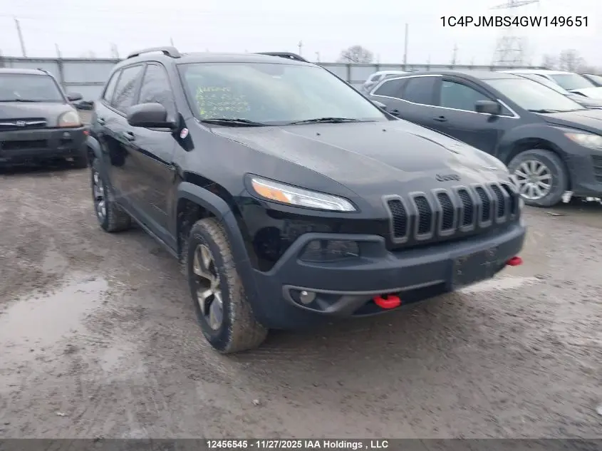 1C4PJMBS4GW149651 2016 Jeep Cherokee