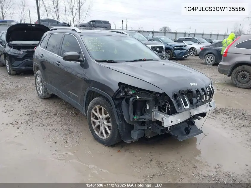1C4PJLCS3GW135586 2016 Jeep Cherokee North