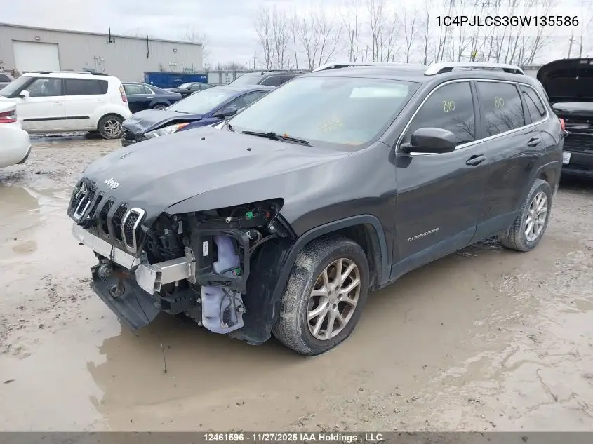 1C4PJLCS3GW135586 2016 Jeep Cherokee North