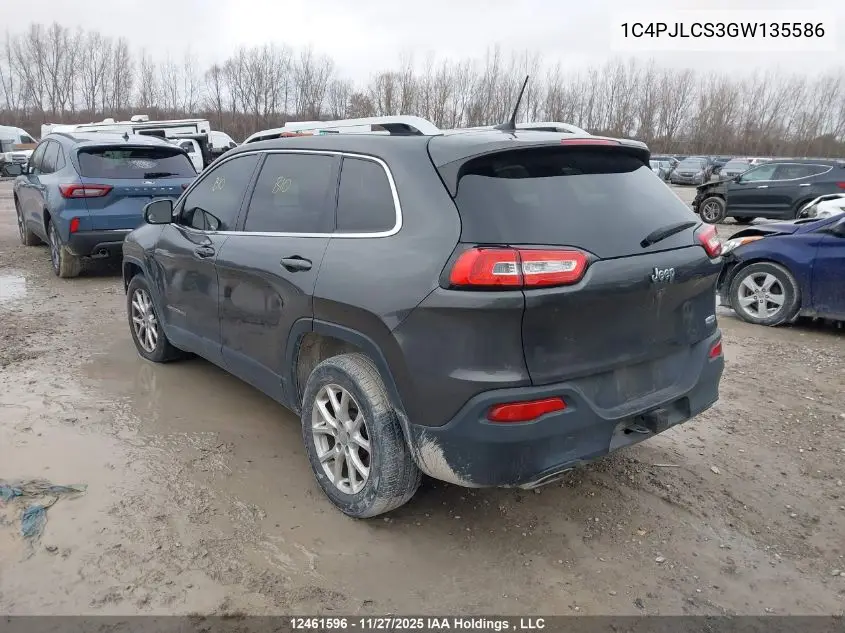 1C4PJLCS3GW135586 2016 Jeep Cherokee North